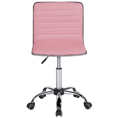 Yaheetech Foam Task Chair with Swivel and Faux Leather Office Chair