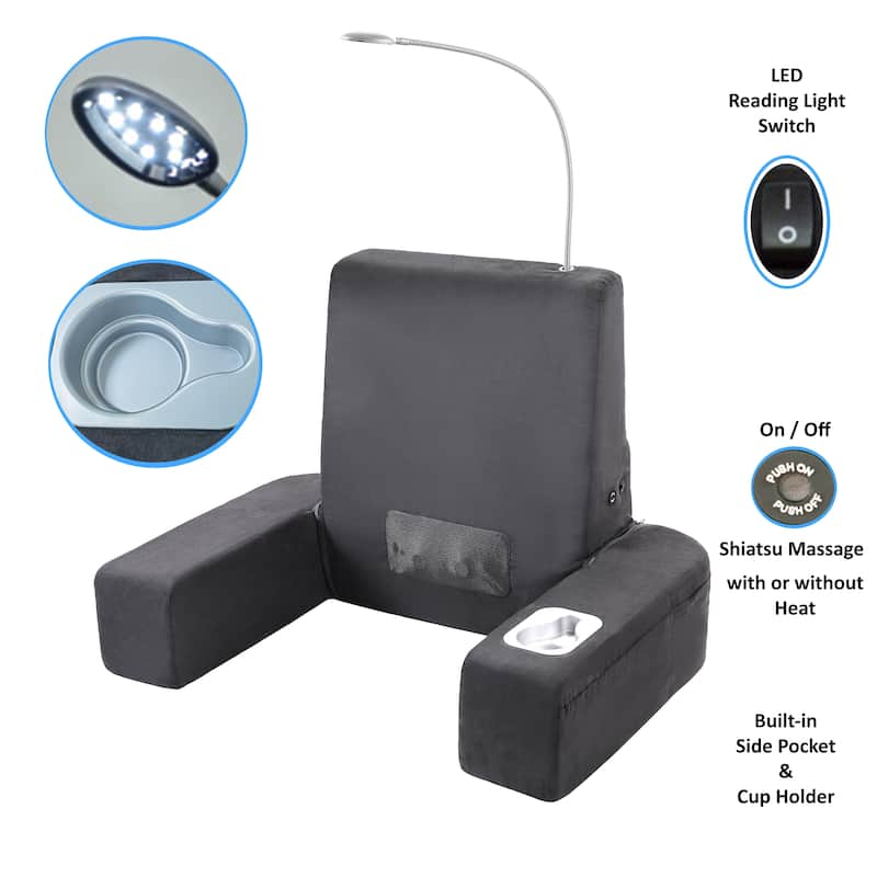 Carepeutic Backrest Bed Lounger with Heated Shiatsu Massage