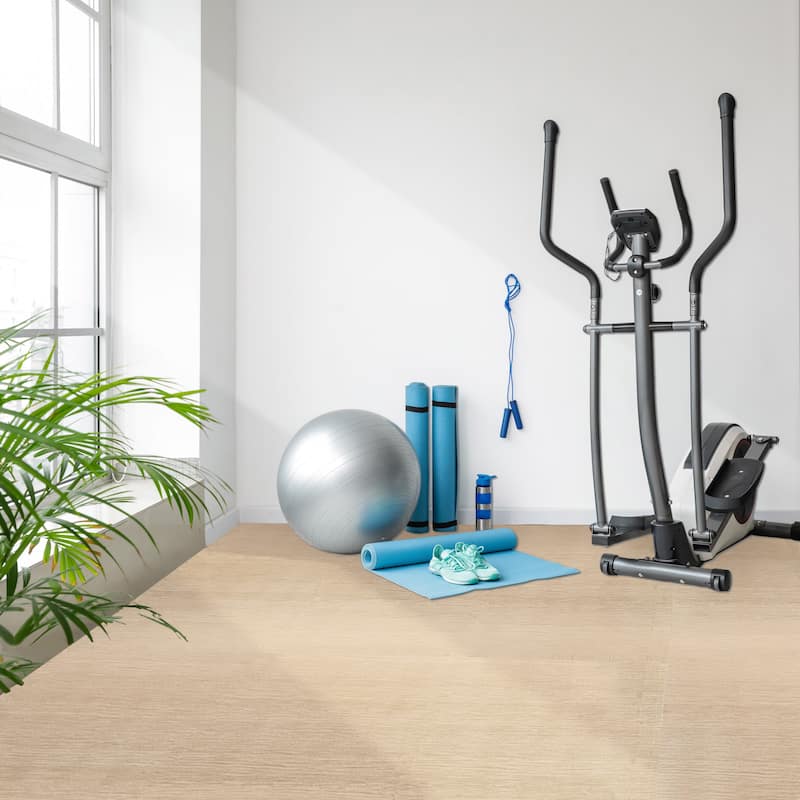 Sorbus 80 Sq. Ft. Wood Grain Floor Tiles Foam Mat EVA Interlocking Mats Tile 3/8-Inch Thick Flooring Wood Puzzle Exercise Mats