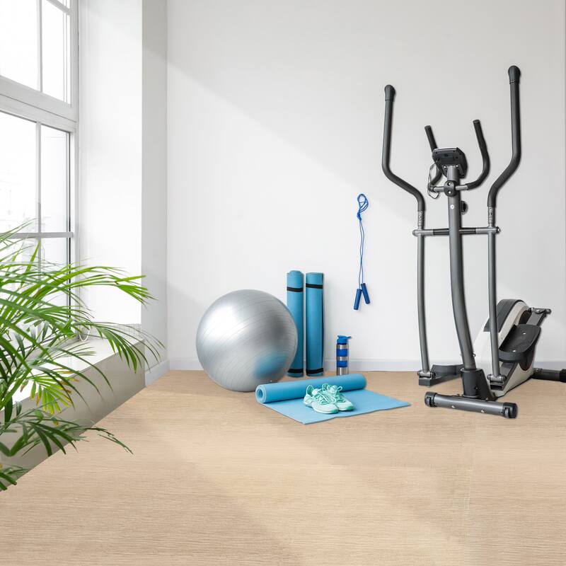 Sorbus 80 Sq. Ft. Wood Grain Floor Tiles Foam Mat EVA Interlocking Mats Tile 3/8-Inch Thick Flooring Wood Puzzle Exercise Mats