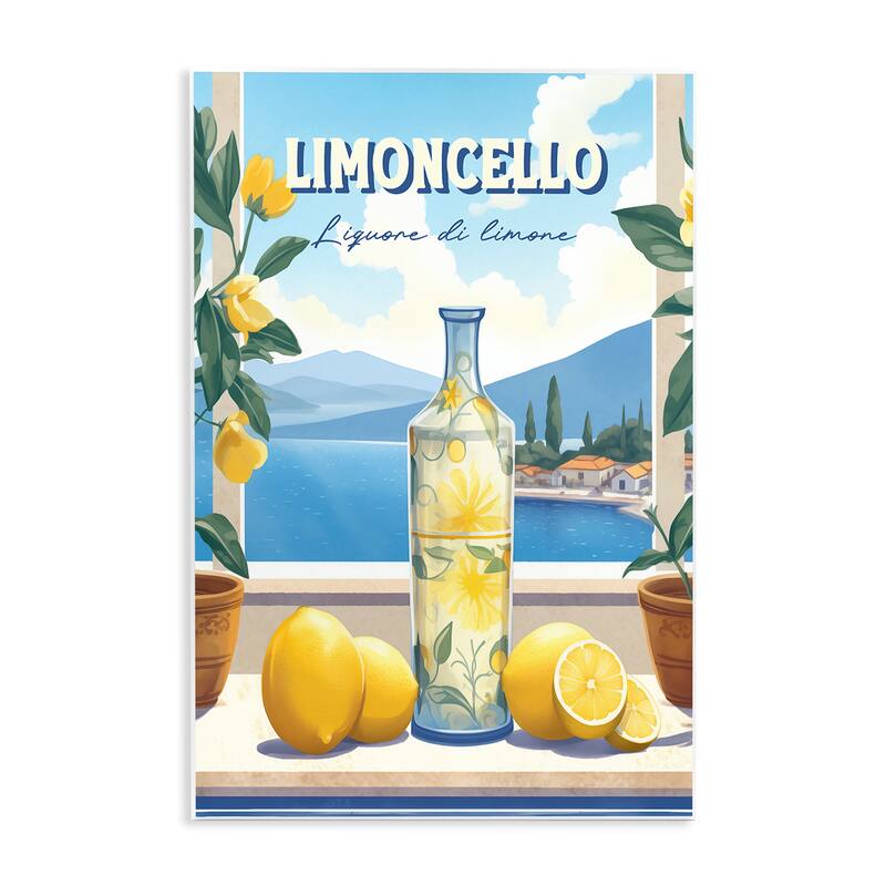Stupell Limoncello Coastal View Wall Plaque Art Design By Andreas Magnusson - 13 x 19