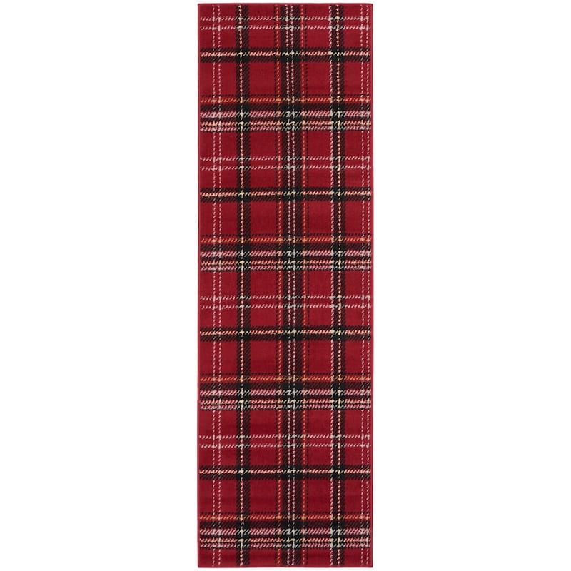 Nourison Grafix Plaid Farmhouse Area Rug