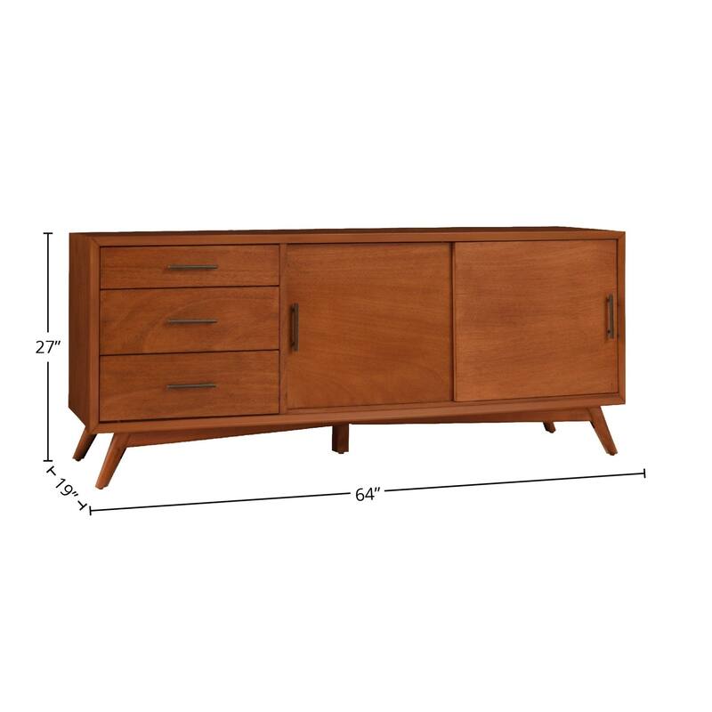 Alpine Furniture Flynn Large TV Console in Acorn Brown - Brown