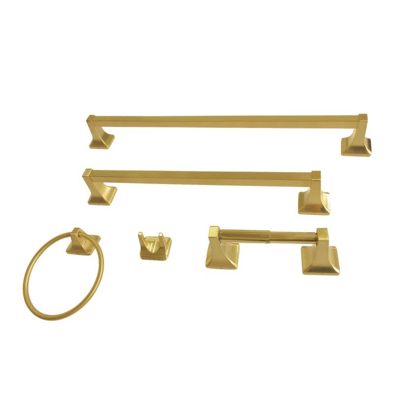 Kingston Brass Milton 5-Piece Bathroom Hardware Set - Brushed Brass