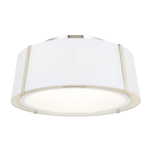 slide 2 of 5, Fulton 3 Light Polished Nickel Ceiling Mount - 18'' W x 8'' H 18'' W x 8'' H