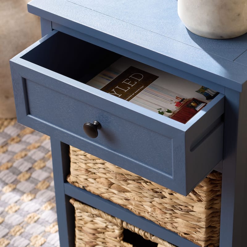 SAFAVIEH Alverta Red Storage Side Table - 15.9" x 13" x 27.6" - 16"W x 13"D x 26"H