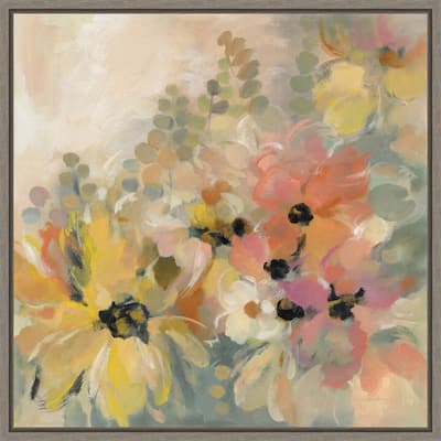 June Flower Bed by Silvia Vassileva Framed Canvas Art