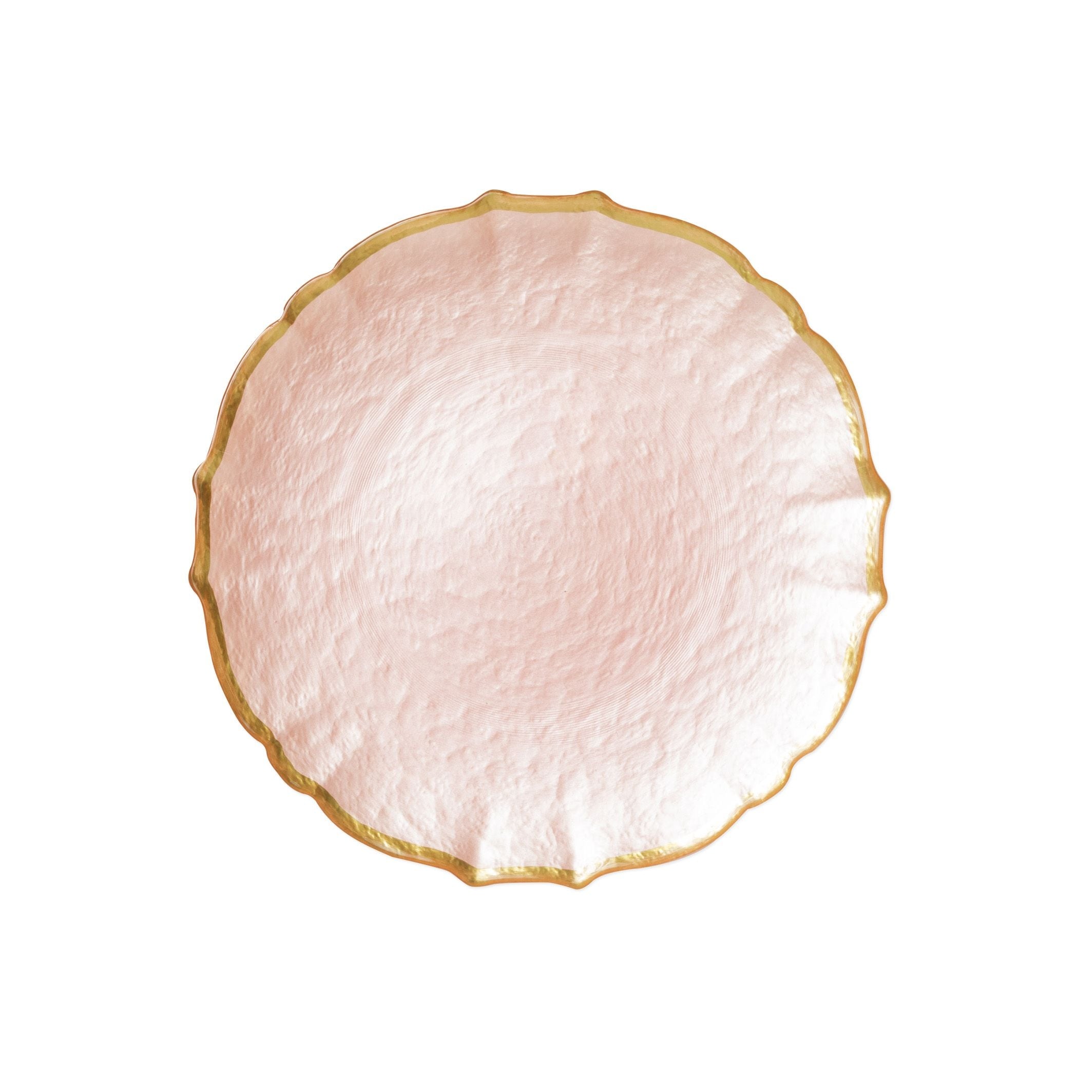 viva by VIETRI Baroque Glass Pink Salad Plate