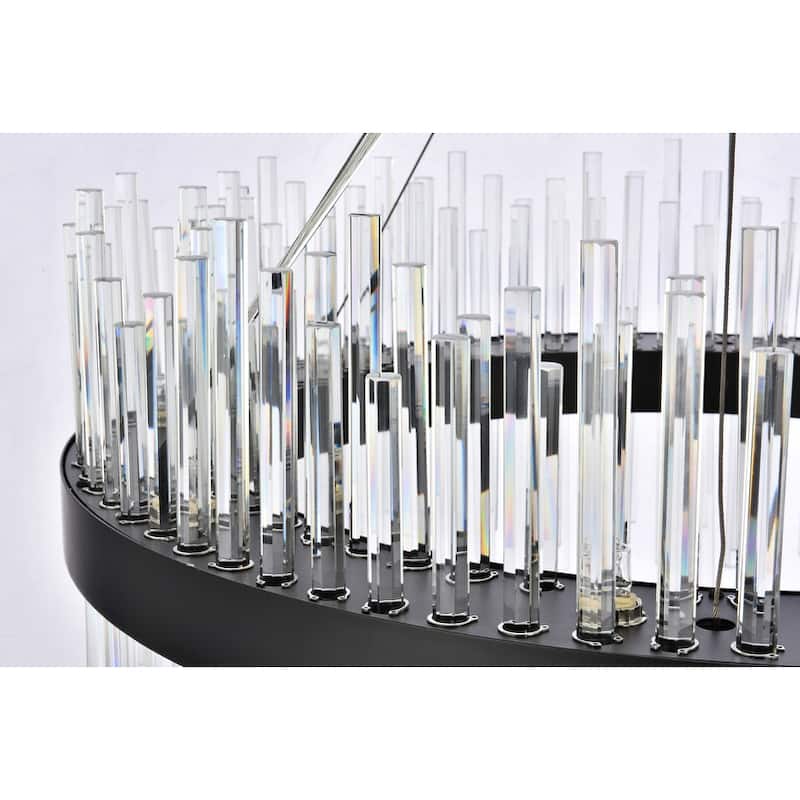 Indigo Home round crystal pendant in black