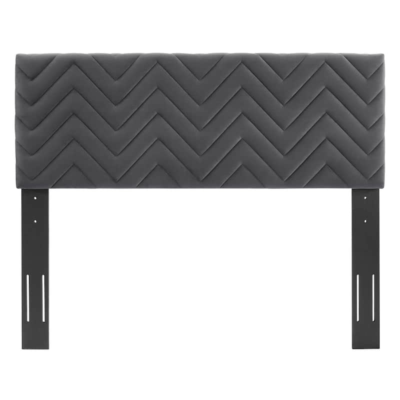 Mercy Chevron Tufted Performance Velvet Twin Headboard
