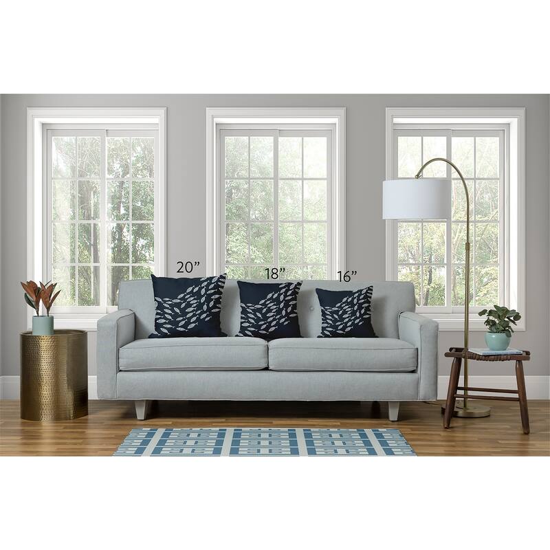 Big Fish Nautical Indoor/Outdoor Throw Pillow