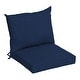 preview thumbnail 1 of 46, Arden Selections Leala Texture 21-inch Square Patio Chair Cushion Set Sapphire Blue Leala
