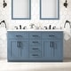 preview thumbnail 57 of 122, OVE Bailey Bathroom Vanity with Power Bar 60" - Blue Lagoon with Matte Black Hardware