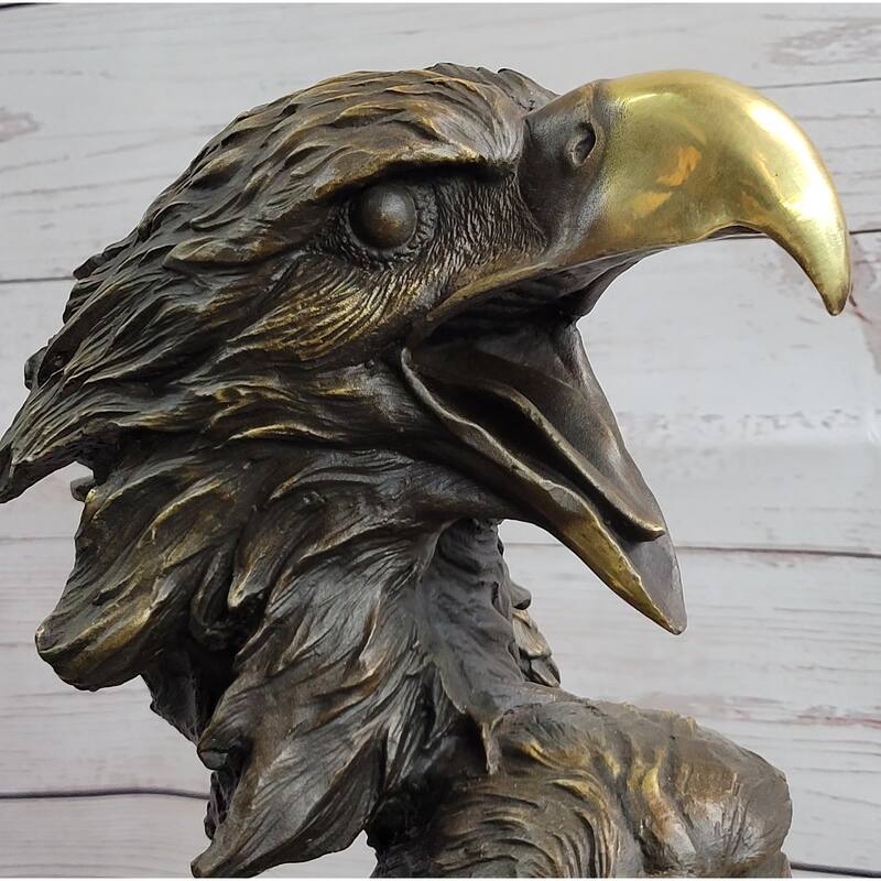 Hand Made Original Miguel Lopez Milo Double Eagle Bronze Sculpture Statue Gift