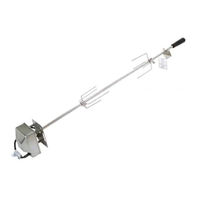 Spire 32" Stainless Steel Rotisserie Grilling Kit w/ Motor, 2 Forks, 1/2" Rod, & Hardware - Silver