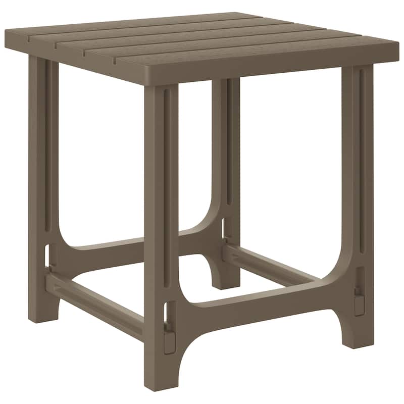Coastline Outdoor Poly 3-Piece Set Adirondack Chair with Side Table