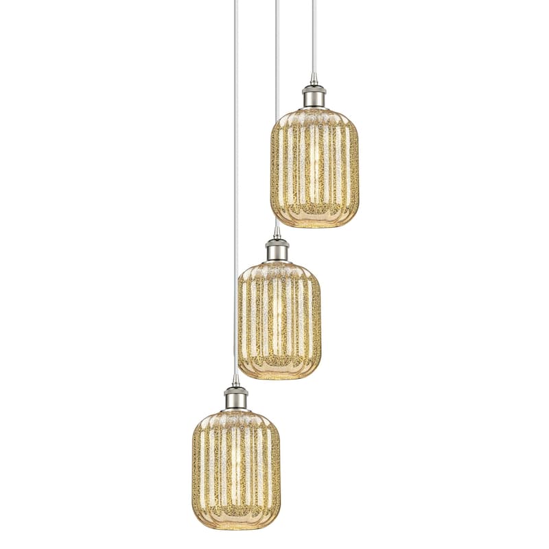 Innovations Lighting 113B-3P-36-14 Preston Pendant Preston 3 Light 14" - Polished Nickel / Mercury