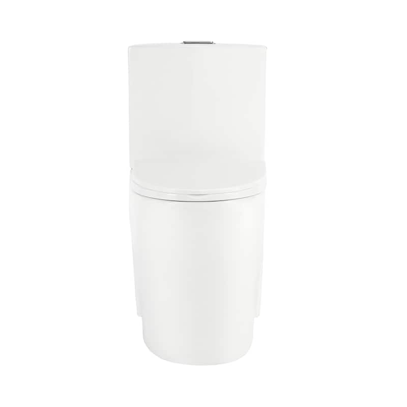 Angers Two-Piece Elongated Toilet Vortex Dual-Flush 1.1/1.6 Gpf - 27.35" x 15.75" 31.7" - 27.35" x 15.75" 31.7" - White