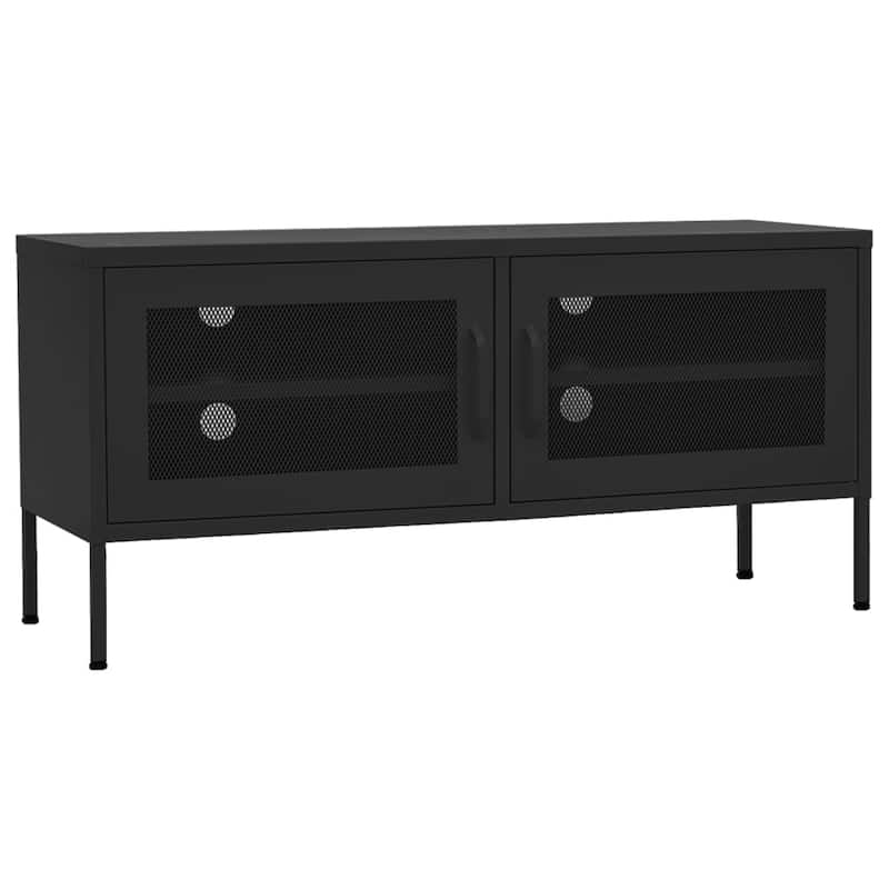 vidaXL TV Stand TV Unit Sideboard Home TV Console Media Unit Cupboard Steel - 41.3" x 13.8" x 19.7"