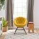 preview thumbnail 14 of 32, Modern Velvet Tufted Back Round Accent Rocking Chair for Teenager