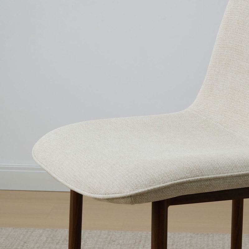 26" Seat Height Upholstered Counter Height Bar Stools with Walnut Metal Leg (Set of 3)