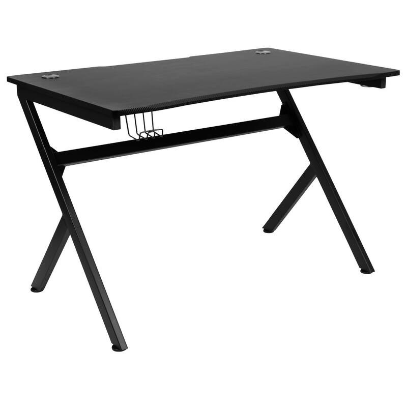 Gaming Desk Set - Cup/Headset Holder/Reclining & Footrest