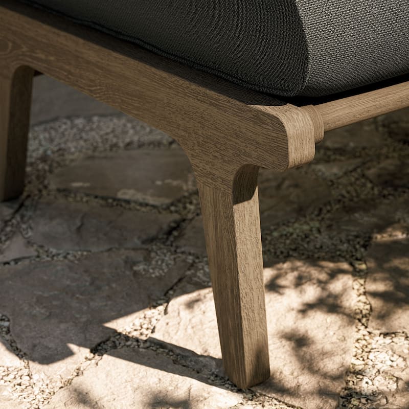 Saratoga Outdoor Patio Teak Ottoman