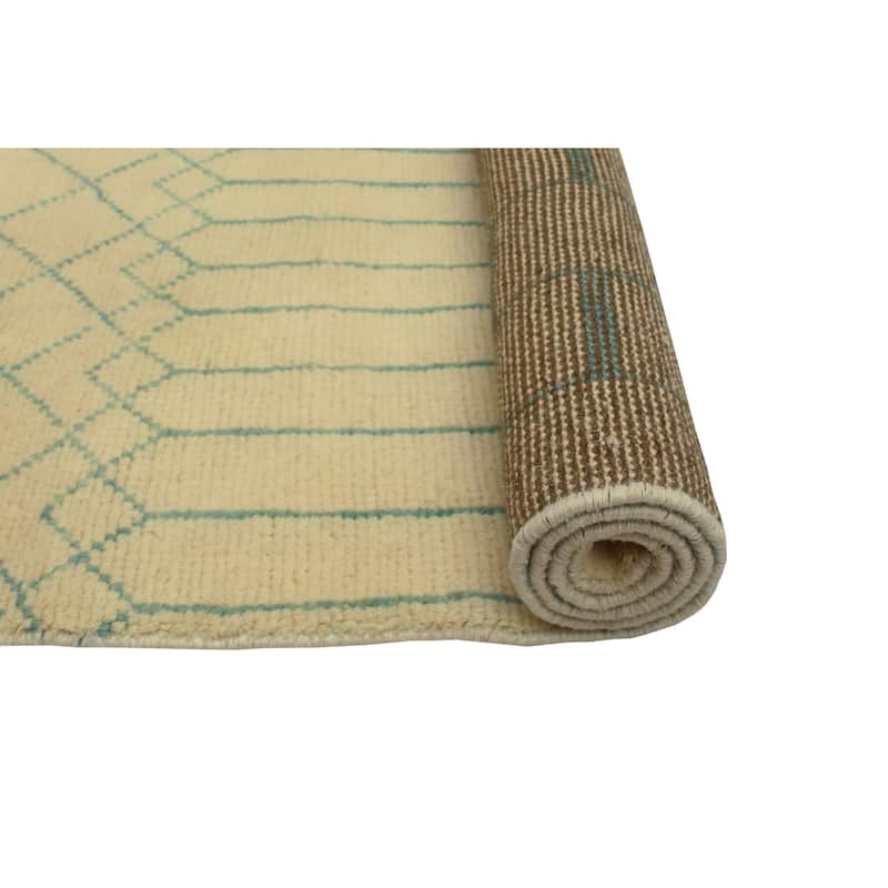 Balochi Adrion Beige/Lt. Green Rug - 3'11" x 5'10"