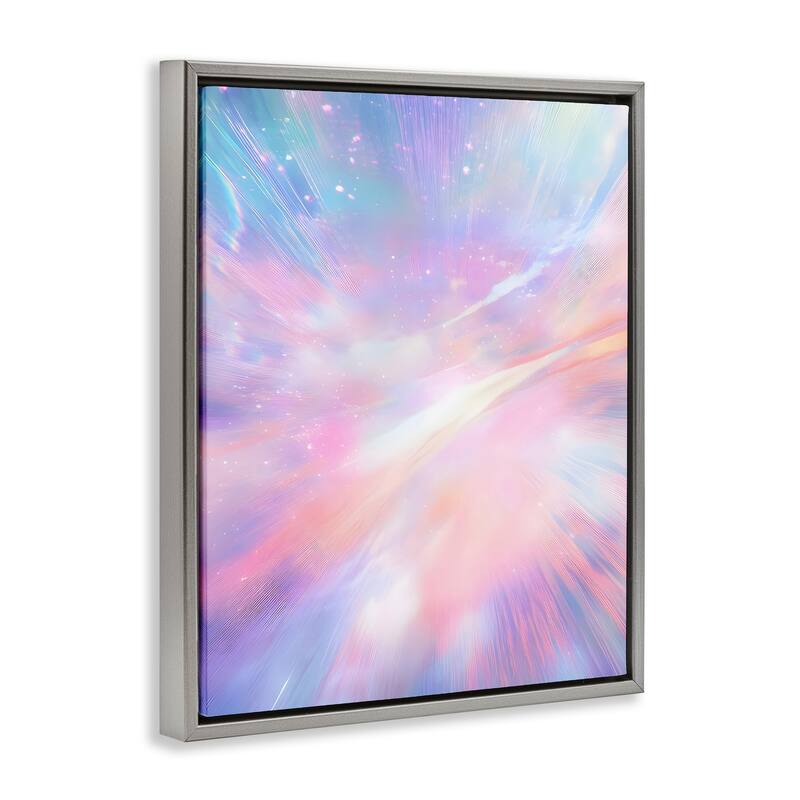 Stupell Iridescent Nebula Abstraction Framed Floater Canvas Wall Art Design By Franklyn Gregory