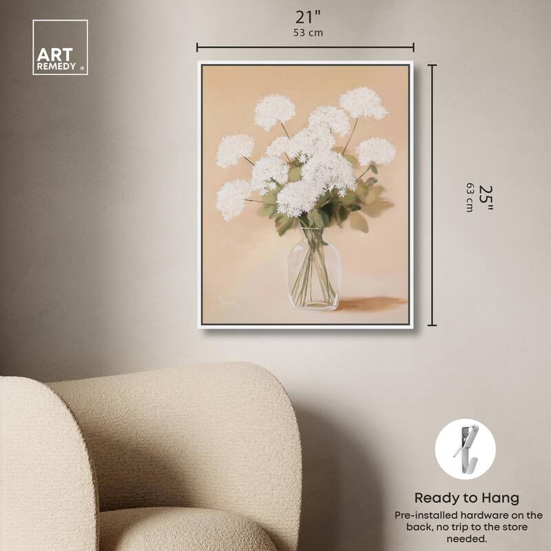 Lace in a Vase I Canvas by Art Remedy