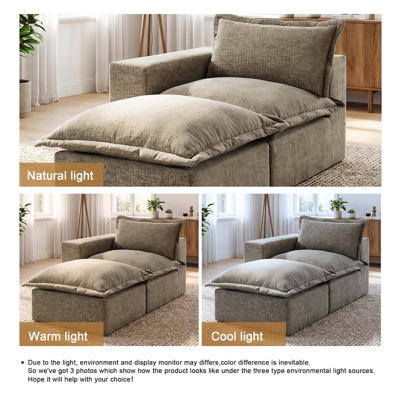 Comfy Cloud Couch Plush Modular Sectional Sofa For Living Room