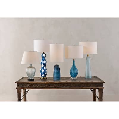 Currey & Company Looke Blue Table Lamp - 33.5"h x 17"w x 17"d