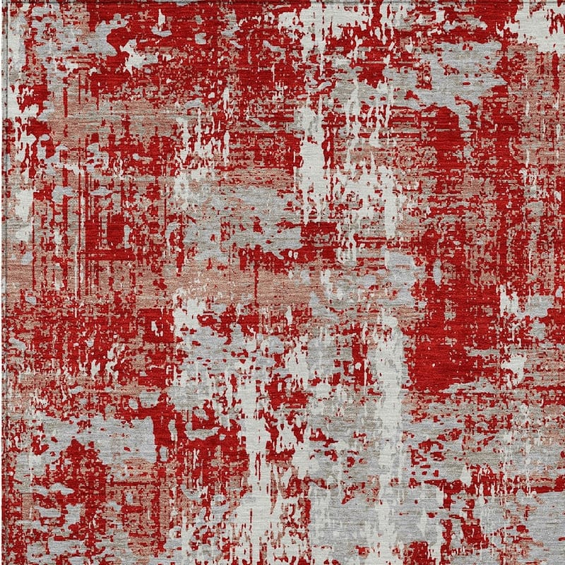 HomeRoots Abstract Transitional Rectangle Outdoor Rug