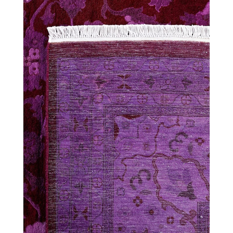 Fine Vibrance One-of-a-Kind Hand-Knotted Area Rug - Red, 9' 2" x 12' 5" - 9' 2" x 12' 5"