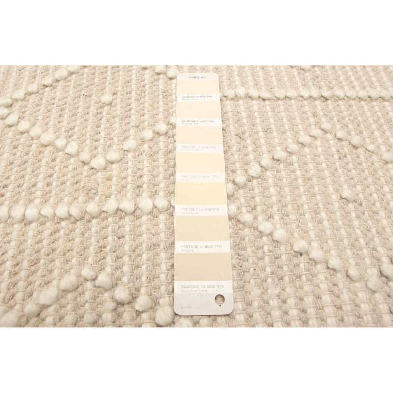 ECARPETGALLERY Braid weave Sienna Cream Wool Rug - 6'1 x 9'2