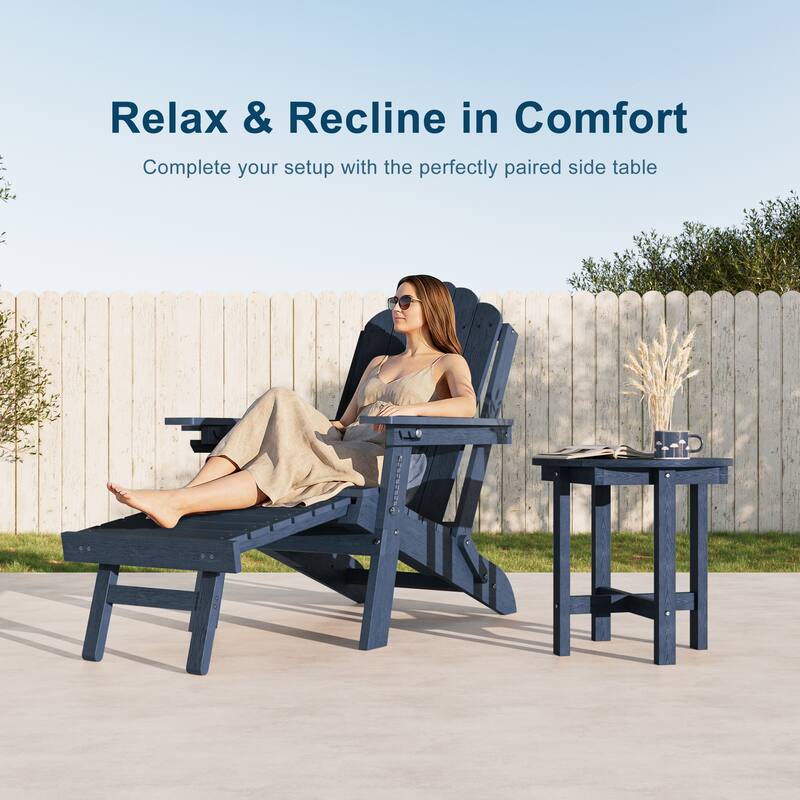 HDPE Outdoor Side Table, 220 lbs All-weather Patio End Table