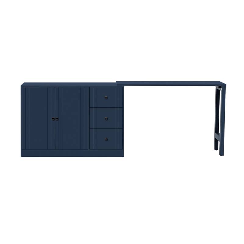 Newly 89.7" Extendable Storage Buffet Cabinet with 3 Drawers