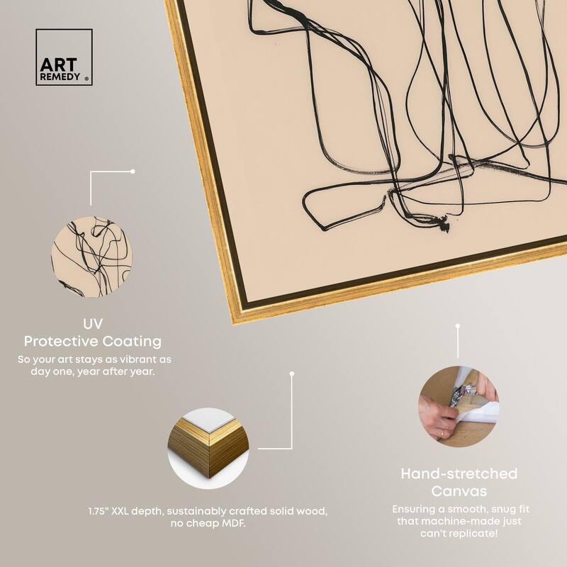 Embrace of Lines II Canvas by Art Remedy