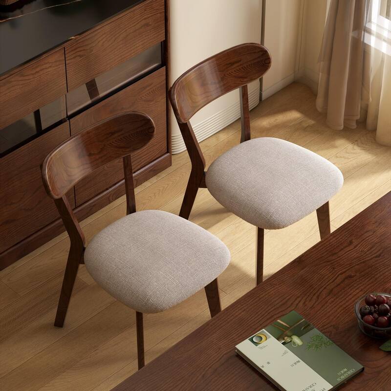 Mid Century Style Solid Wood Frame Dining Chair