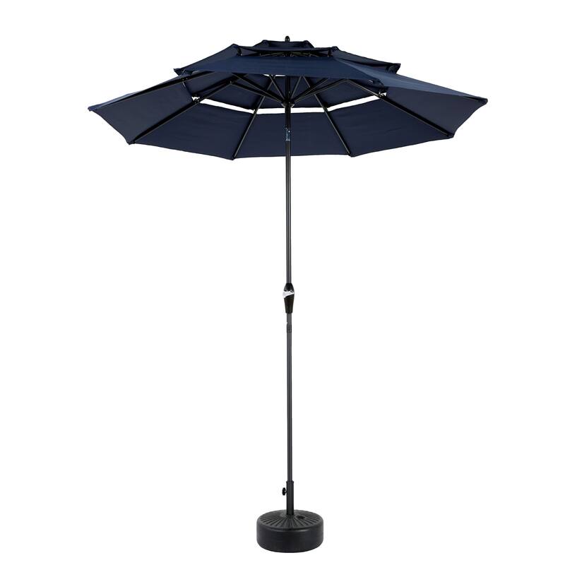 Topcraft 10ft Aluminum 3 Tier Tiltable Market Umbrella