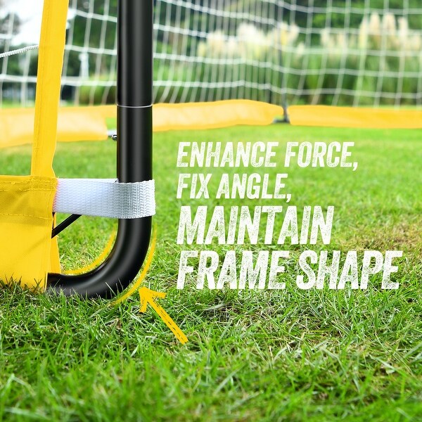 12x6ft Portable Haokelball Soccer Goal with 12 Cones, Agility
