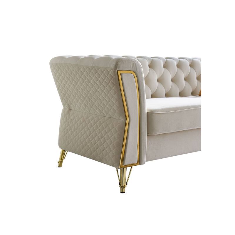 Modern Tufted Velvet Sofa