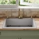 preview thumbnail 56 of 82, Karran Drop-In Quartz 33 in. 1-Hole Single Bowl Kitchen Sink Kit