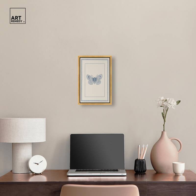 Blue Butterfly I Canvas by Art Remedy