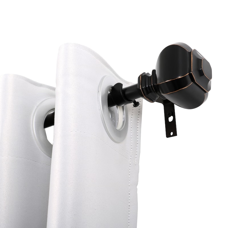 UTOPIA ALLEY 3/4 Inch Curtain Rod - Curtain Rods for Windows 28 to 48 Inch, Adjustable Drapery Rods