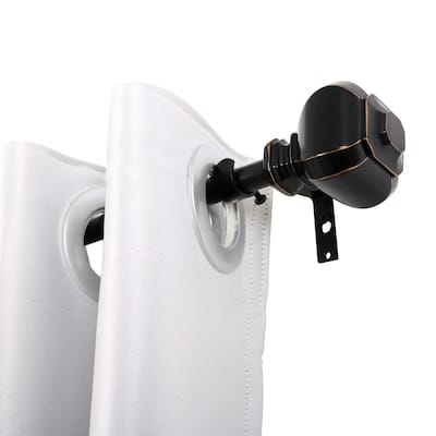 UTOPIA ALLEY 3/4 Inch Curtain Rod - Curtain Rods for Windows 28 to 48 Inch, Adjustable Drapery Rods