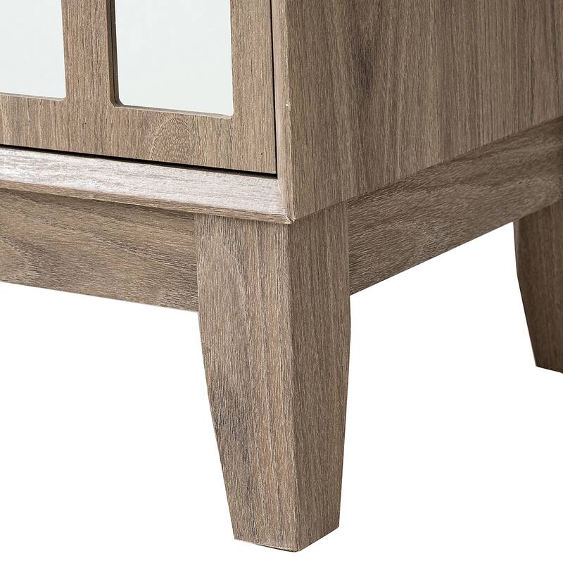 Sideboard Buffet,Mid Century Modern Storage Cabinet with Doors and Shelves, Boho Style Wooden Buffet Cabinet for Living Room