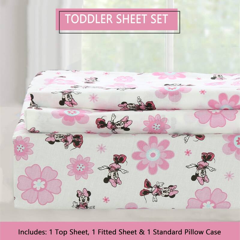 3-Piece Cotton Toddler Sheet Set for Kids Boys & Girls (Animals, Fish, Sports, Floral)