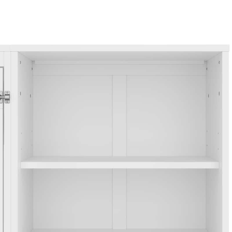 Queen Size Murphy Bed with Storage Compartments and Shelf