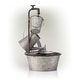 preview thumbnail 10 of 10, Alpine Corporation 28" Tall Outdoor 3-Tier Metal Garden Tools Water Fountain